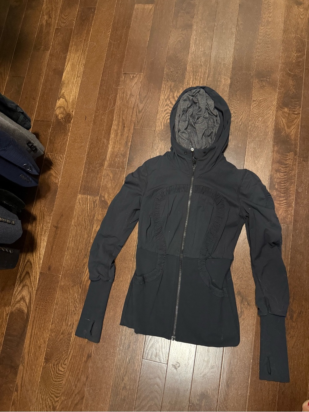 lululemon athletica Black Hooded Zip Jacket